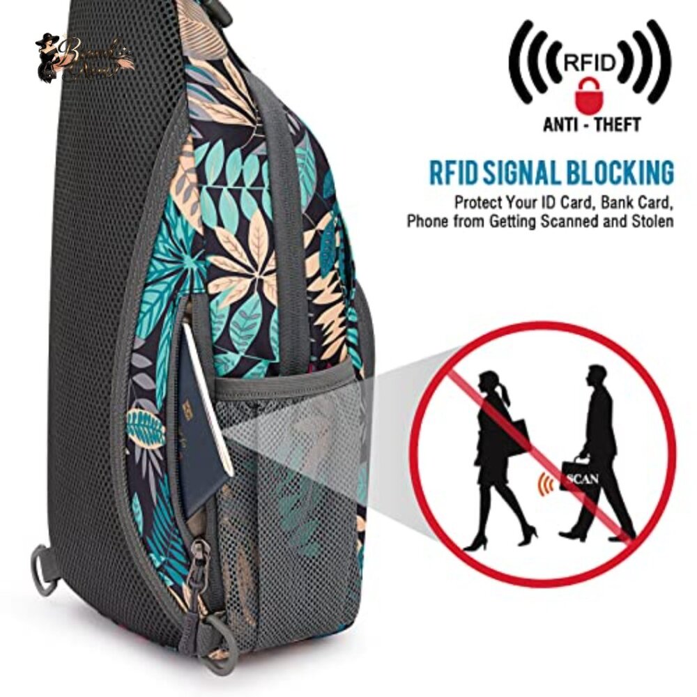 Nylon Rfid Blocking Sling Backpack Crossbody Dayp… - image 7